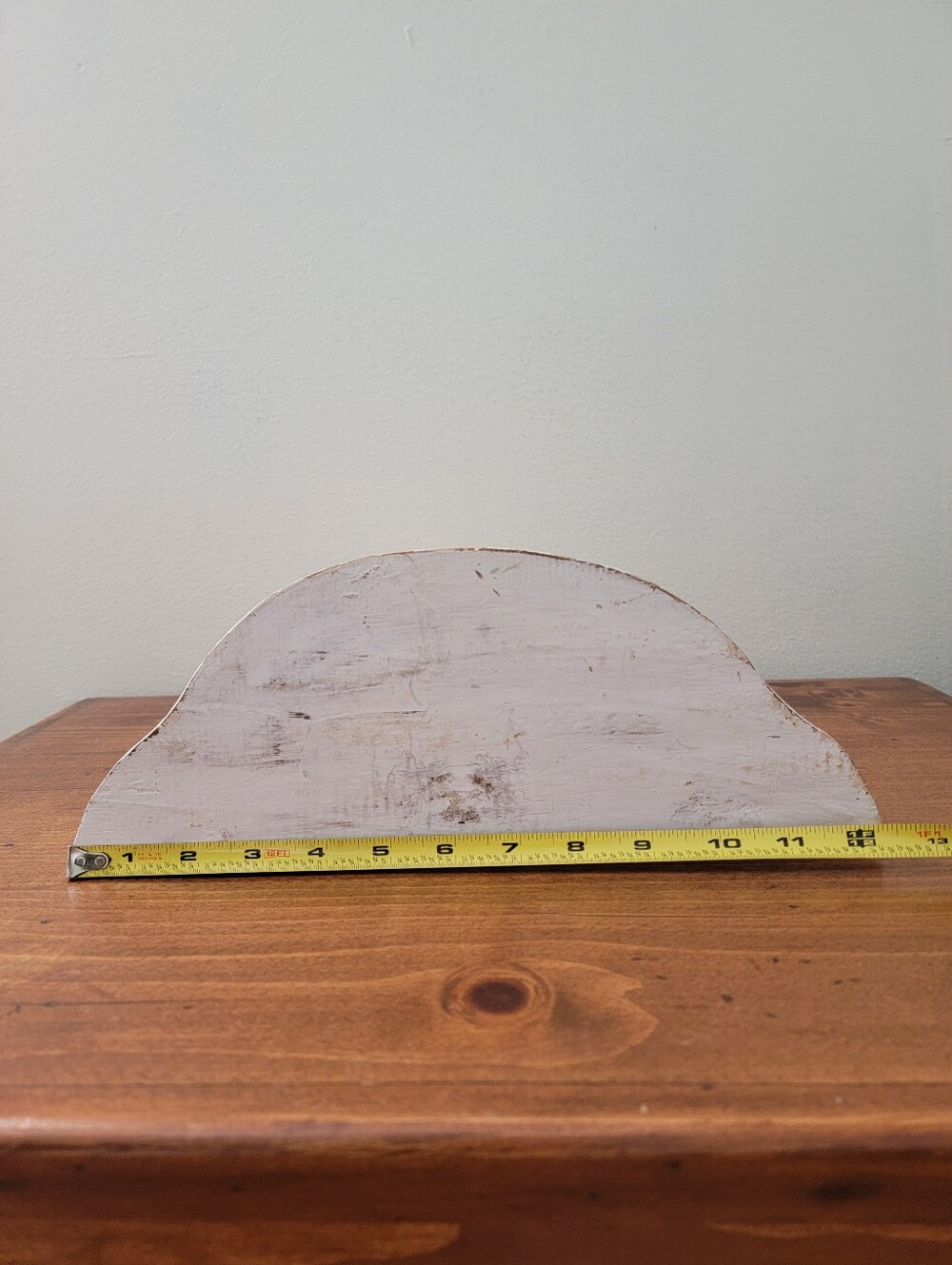 Vintage Carved Wood Distressed Chippy White Bracket Shelf Corbel Scrolling Leaf - Picture 10 of 13